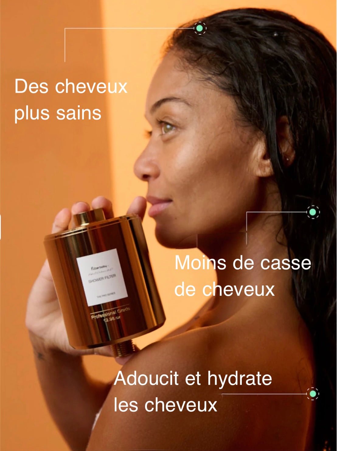 Filtre de douche en Titane - Hydraneo