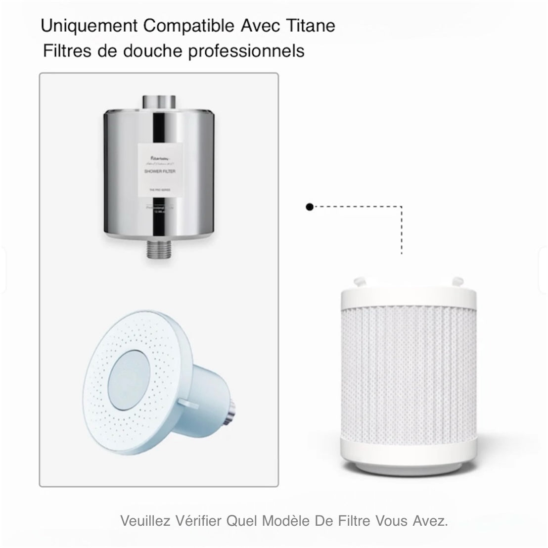 Recharge Filtre de Douche Titane - Hydraneo